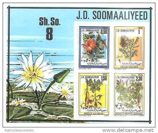 45645)foglio Somalia Serie Fiori Della Somalia Da 4 Valori - Nuovo  - Bf6 - Somalia (1960-...)