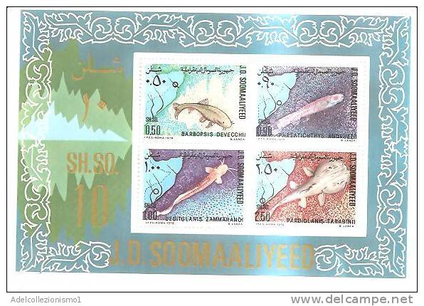 45656)foglio Somalia Serie Somalia Pesci D´acqua Dolce 1979 Da 4 Valori - Nuovo  - Bf8 - Somalie (1960-...)