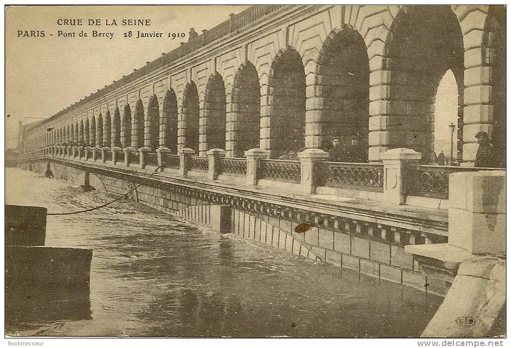 75  PARIS  PONT DE BERCY    CRUE DE LA SEINE   28 JANVIER 1910   C  1864 - Inondations De 1910