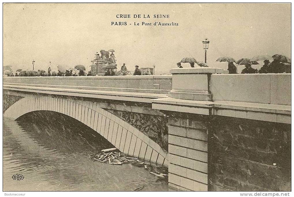 75 PARIS  LE  PONT D´AUSTERLITZ   CRUE DE LA SEINE   C 1851 - Inondations De 1910