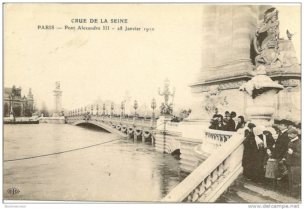 75 PARIS  PONT ALEXANDRE III   CRUE DE LA SEINE  28 JANVIER 1910   C 1847 - Inondations De 1910