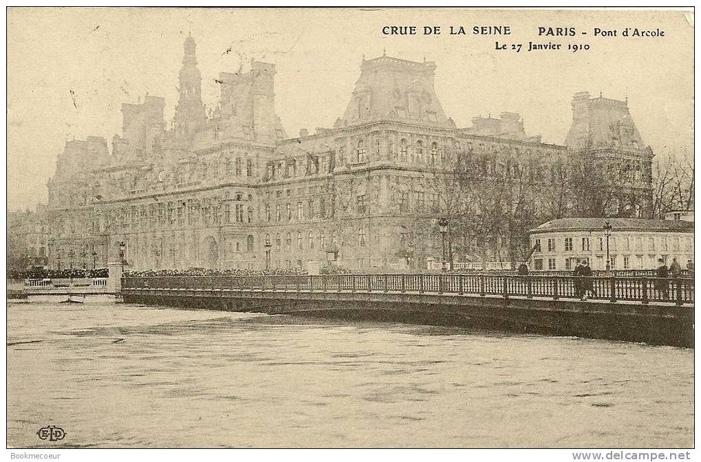 75 PARIS  PONT D´ARCOLE 27 JANVIER 1910  CRUE DE LA SEINE   C 1844 - Inondations De 1910