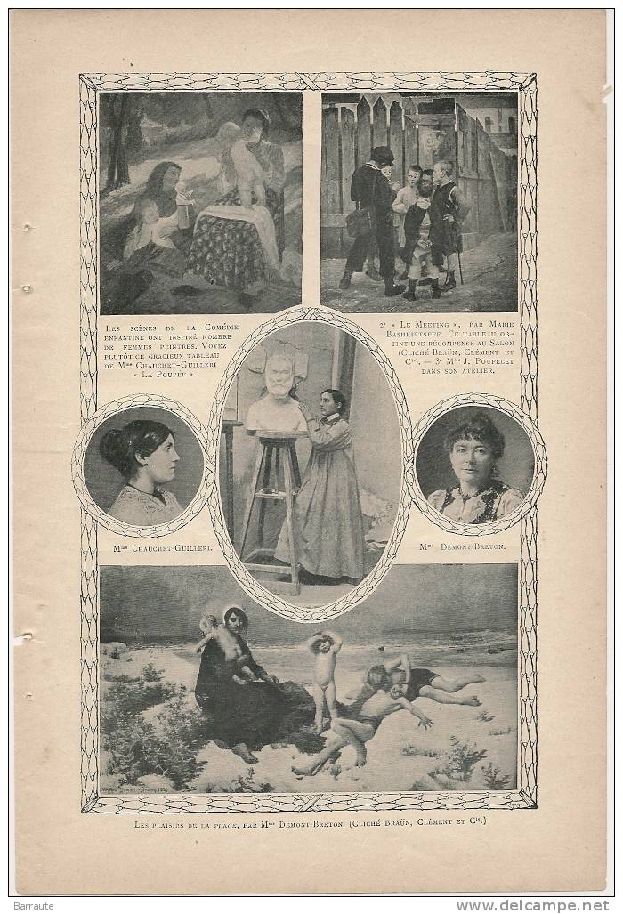 Feuillet Article Actualité De 1907 " Les Femmes Rivales De Nos GRANDS MAITRES" - Documentos Históricos