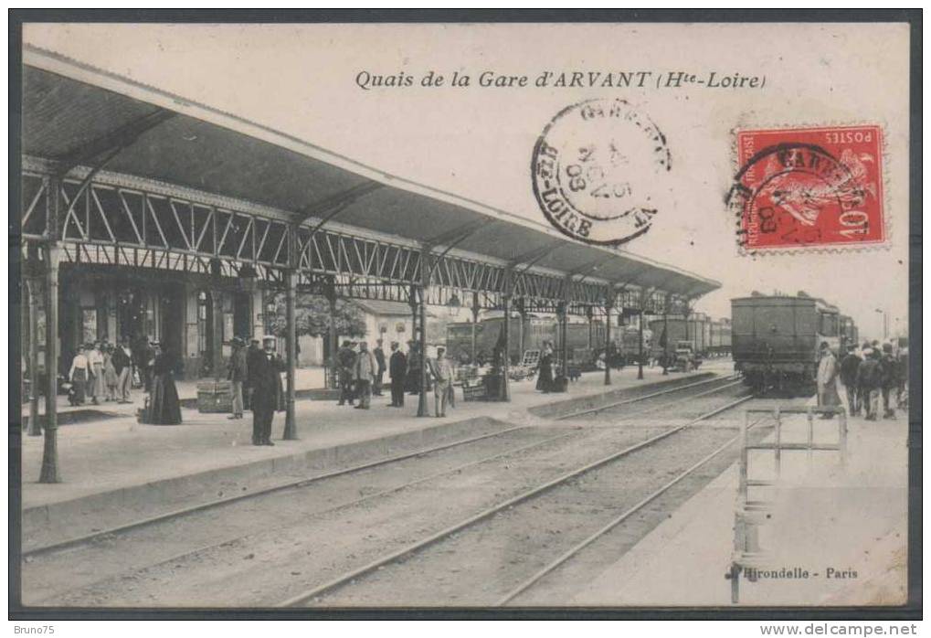 43 - Quais De La Gare D'ARVANT - 1908 - Autres & Non Classés