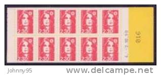 CARNET N° 2629-C1 - Marianne De Briat - 2.30 Fr.rouge - Réservez Vos Timbres De Collection - 2.10.90 - N° 016 - Sonstige & Ohne Zuordnung