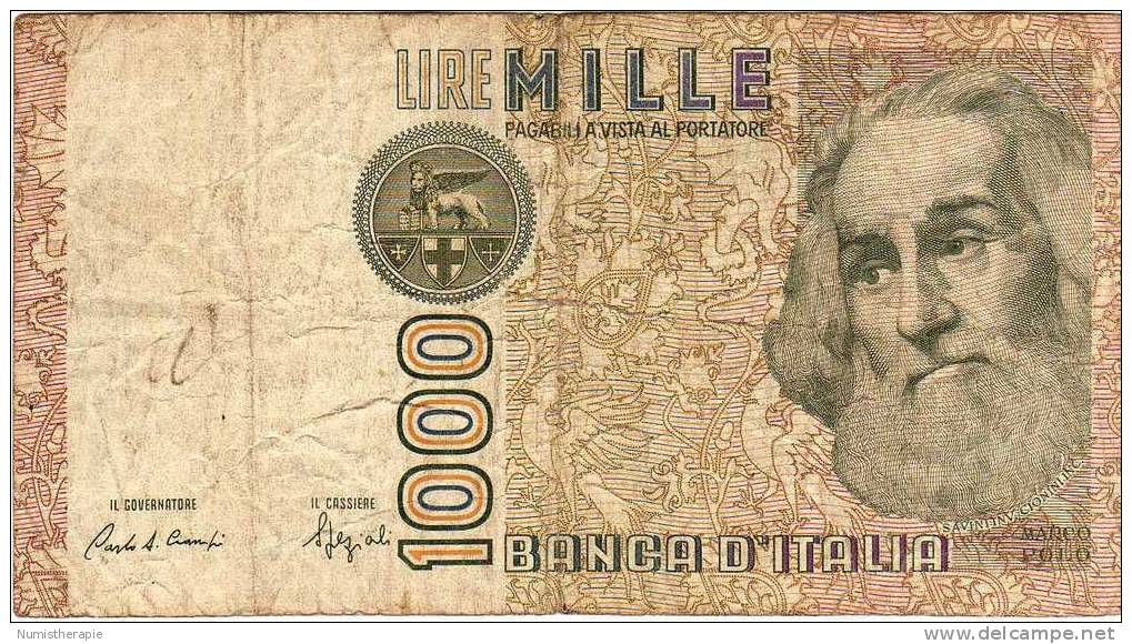 Italie Italy Italia : 1000 Lire 1982 Marco Polo : Mauvais Etat - 1000 Lire