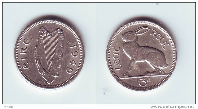 Ireland 3 Pence 1949 - Ierland