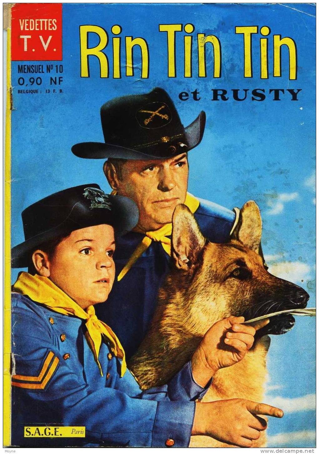 B.D -  RIN  TIN  TIN  Et  RUSTY    4éme Trimestre 1960  -  Mensuel N° 10   SAGE - Rintintin