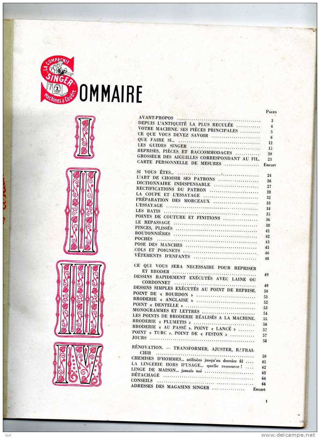 GUIDE-Livre-Manuel- Publicité SINGER-Machine à COUDRE-Conseils D'Utilisation-64 Pages-année: 1952-Format =21 X 27 Cms- - Bricolage / Technique