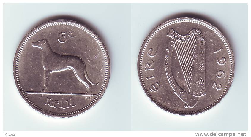 Ireland 6 Pence 1962 - Irlande