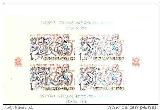 48786)foglio Commemorativo Rep. Ceca Con 4 Valori - Nuovo E Non Dentellato - Blocks & Sheetlets