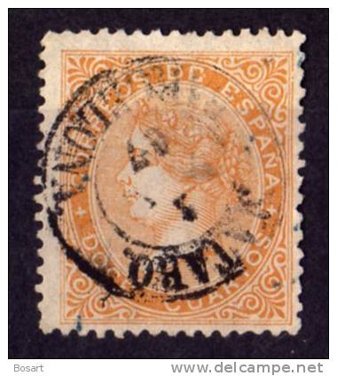 Espagne Isabelle II T.Ob. 1866 N°81 C.14€ - Usati