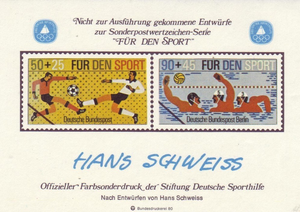 ALLEMAGNE  Projet Non Retenu  Carnet * *    Football  Fussball Soccer - Water Polo - Unused Stamps