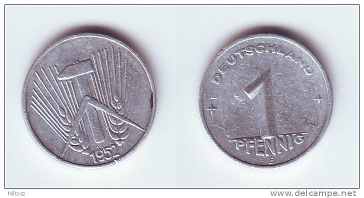Germany DDR 1 Pfennig 1952 E - 1 Pfennig