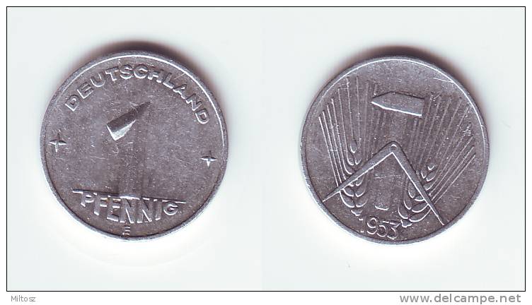 Germany DDR 1 Pfennig 1953 E - 1 Pfennig
