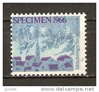 Switzerland 1966  Unadopted Specimen Stamps  (**)  MNH - Errors & Oddities