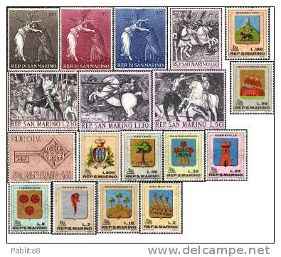 SAN MARINO 1968 ANNATA COMPLETA MNH - Volledig Jaar