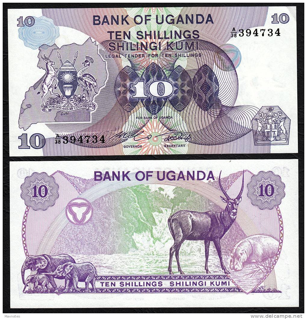 UGANDA : 10 Scellini - 1982 - P16 - FDS - Uganda