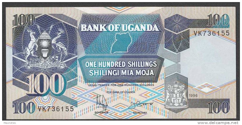 UGANDA : Banconota 100 Scellini - 1996 - P31 - FDS - Oeganda