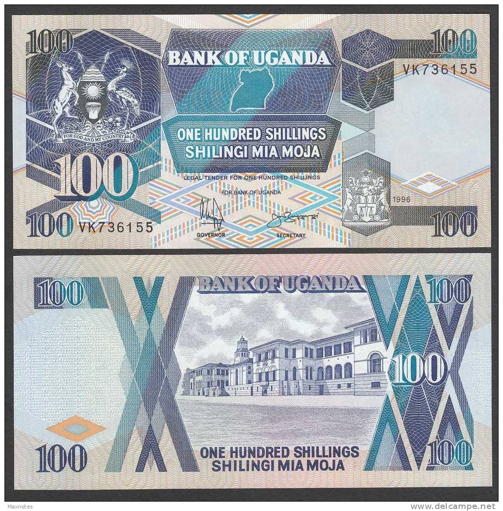 UGANDA : Banconota 100 Scellini - 1996 - P31 - FDS - Oeganda