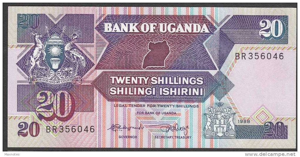 UGANDA : 20 Scellini - 1988 - P29 - FDS - Ouganda