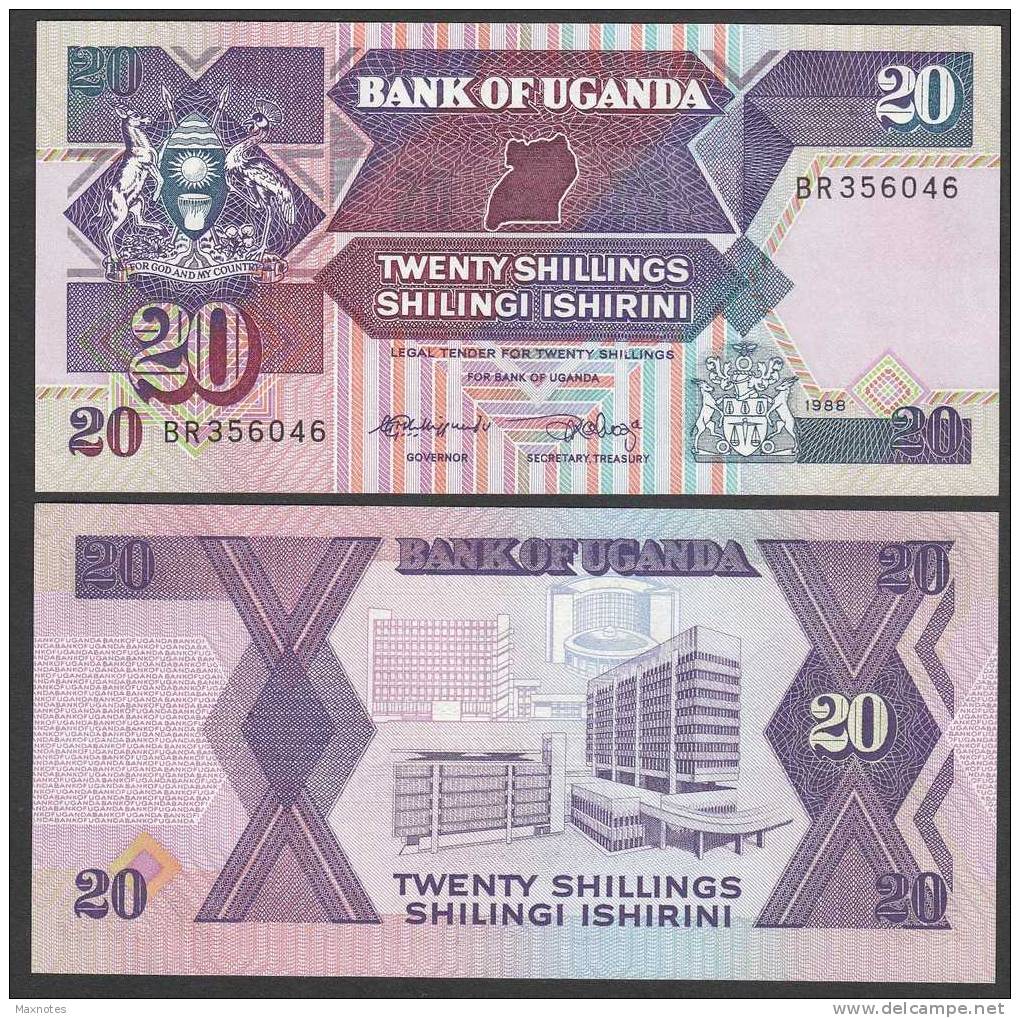 UGANDA : 20 Scellini - 1988 - P29 - FDS - Ouganda