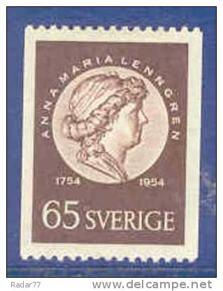 Suède N°388 (dentelé Horizontalement) Neuf Avec Charnière - Unused Stamps