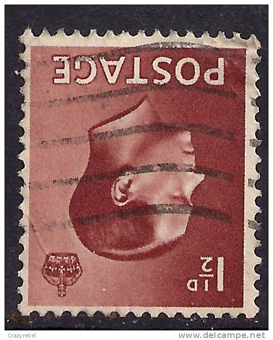 GB 1936 KEV111 INVERT WMK 1 1/2d STAMP SG 459wi (B305) - Used Stamps