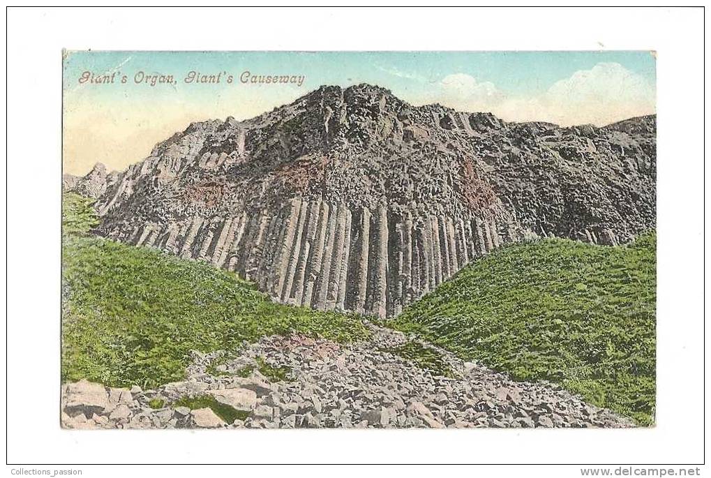 Cp, Iralnde Du Nord, Giant's Organ, Giant's Causeway,voyagée 1905 - Antrim