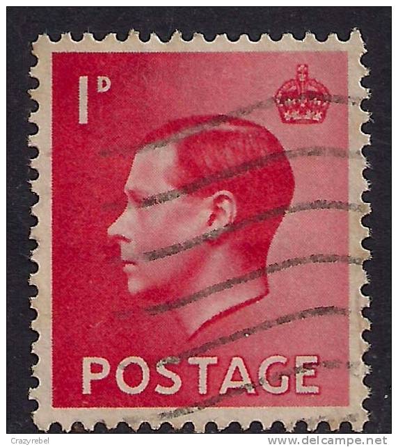 GB 1936 KEV111 1d USED RED STAMP SG 458 (B309) - Used Stamps