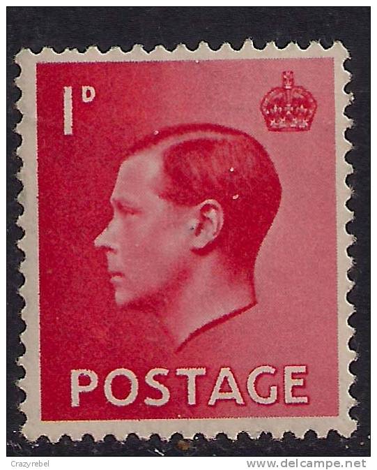 GB 1936 KEV111 1d MM RED STAMP SG 458 (B313) - Unused Stamps