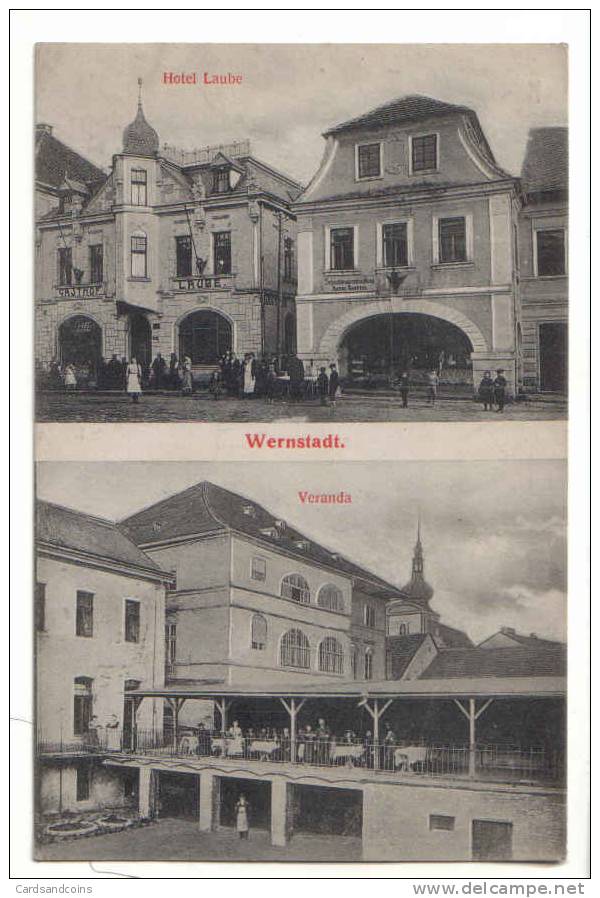 Wernstadt ~ 1910  -  Hotel Laube - Tchéquie