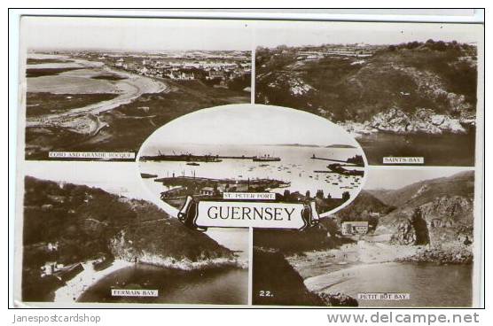 GUERNSEY - Multi-View PCd - REAL PHOTOS - Channel Islands - Isles De La Manche - Guernsey
