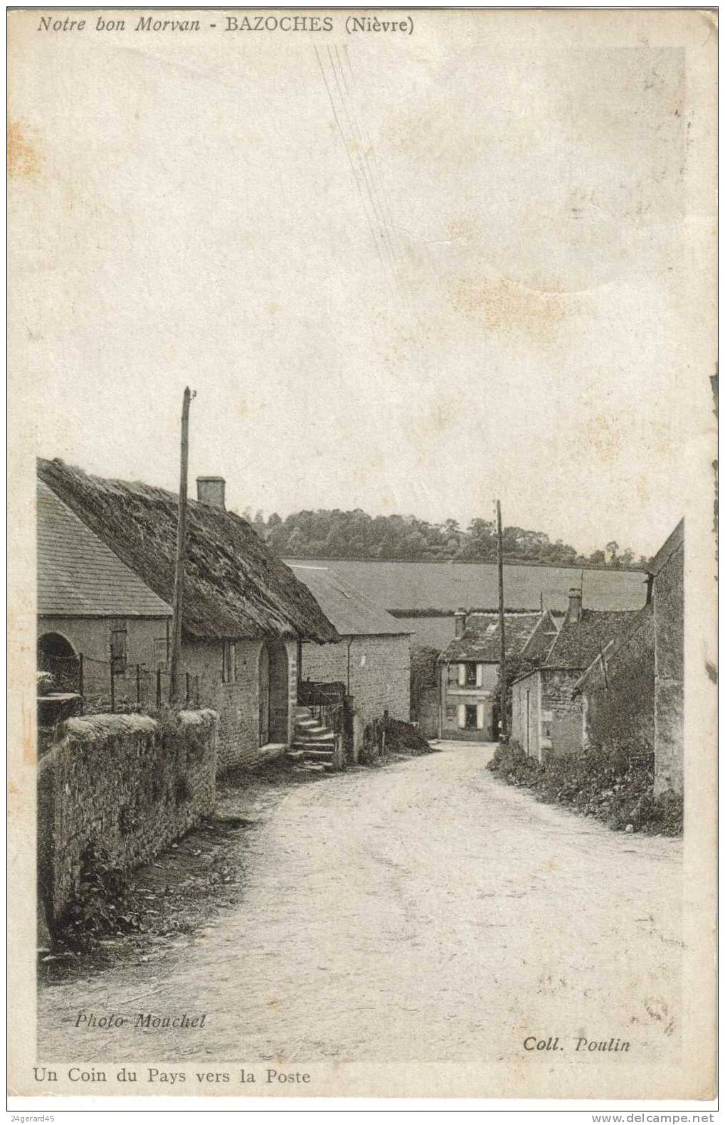 CPSM BAZOCHES (Nièvre) - Un Coin Du Pays Vers La Poste - Bazoches