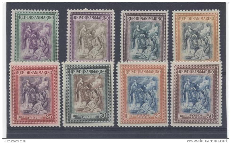 SAN MARINO - 1947, 8 VALUES - V3321 - Neufs