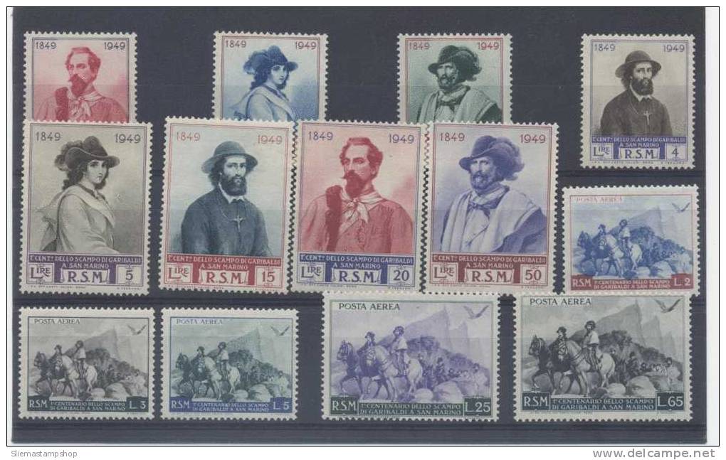 SAN MARINO - 1949, 13 VALUES - V3323 - Unused Stamps