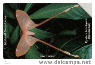 # SIERRA_LEONE 2 Eustera Brachyura  200 Urmet   -butterfly,papillon-  Tres Bon Etat - Sierra Leone