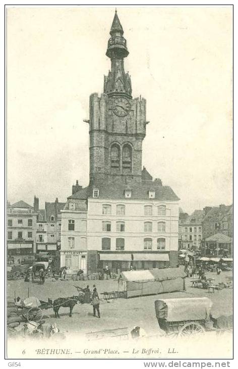 6 - Béthune - Grand´place - Le Beffroi LL - Jx97 - Bethune