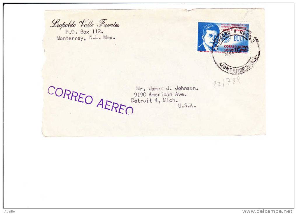 22/789  LETTRE MEXICO - Kennedy (John F.)