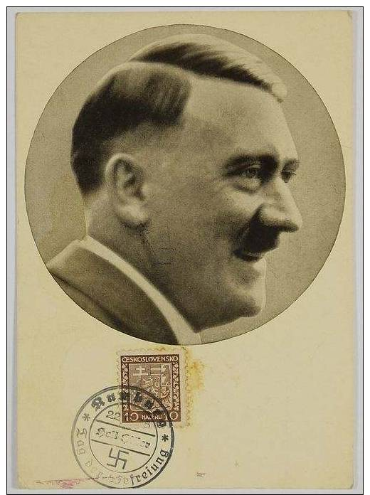 D.Reich Hitler Fotokarte Mit Befreiungsstempel RUMBURG - Sudetenland