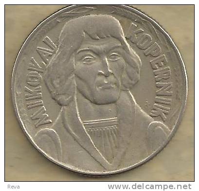 POLAND 10 ZLOTYCH COPERNICUS SPACE RESEARCHER FRONT  EAGLE BACK 1959 1ST TYPE F KM? READ DESCRIPTION CAREFULLY !!! - Poland