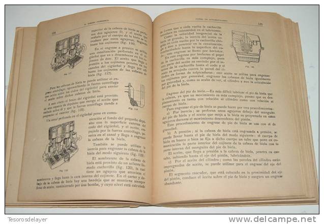 Antiguo Libro Curso De Automovilismo -  Nociones De Física Y Descripción Del Automóvil. RABASA DOMENECH, M. - Madrid, In - Handwetenschappen