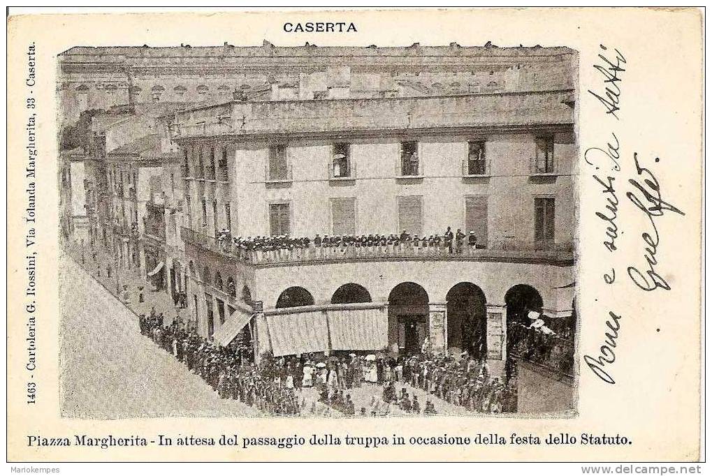 CASERTA  -  Piazza Margherita - In Attesa Del Passaggio Della Truppa In Occasione Della Festa Dello Statuto - Caserta