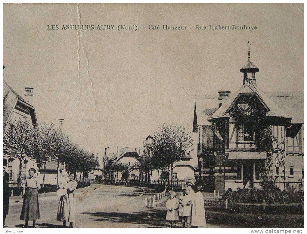 LES ASTURIES-AUBY ( Nord ) Cité HAUZEUR - Rue Hubert-Bouhaye / Anno 19?? ( Pli / Vouw - Voir / Zie Foto Details ) !! - Auby