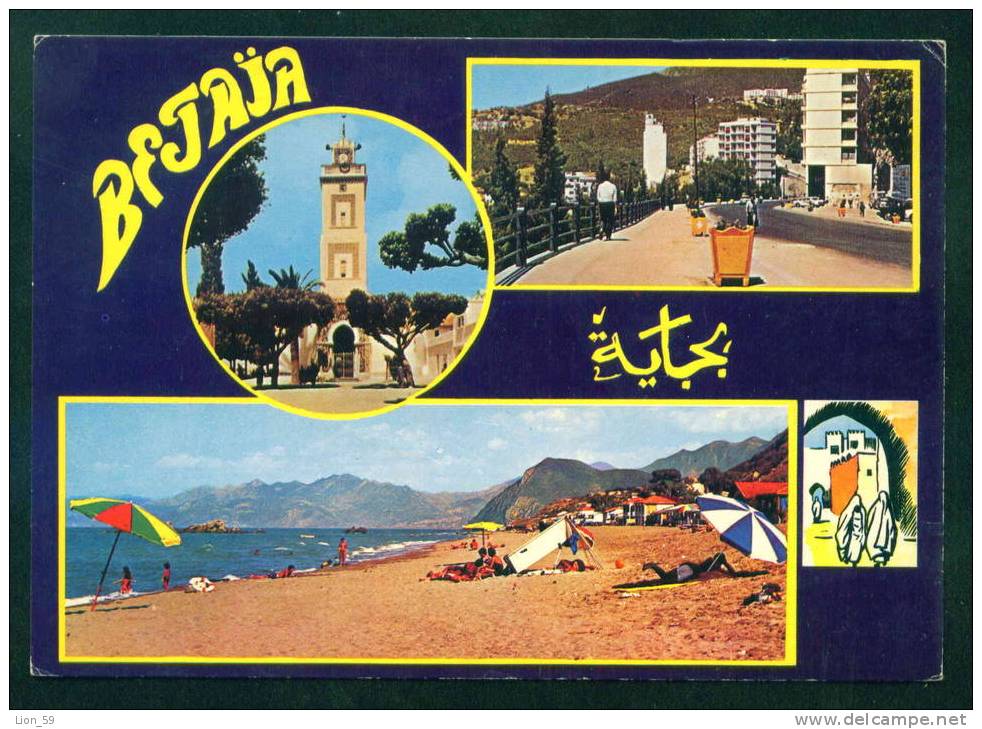 BEJAIA - LA GRANDE PLAGE DE TICHY - LA GRANDE MOSQUEE - Algerie  Algeria Algerien 60098 - Bejaia (Bougie)