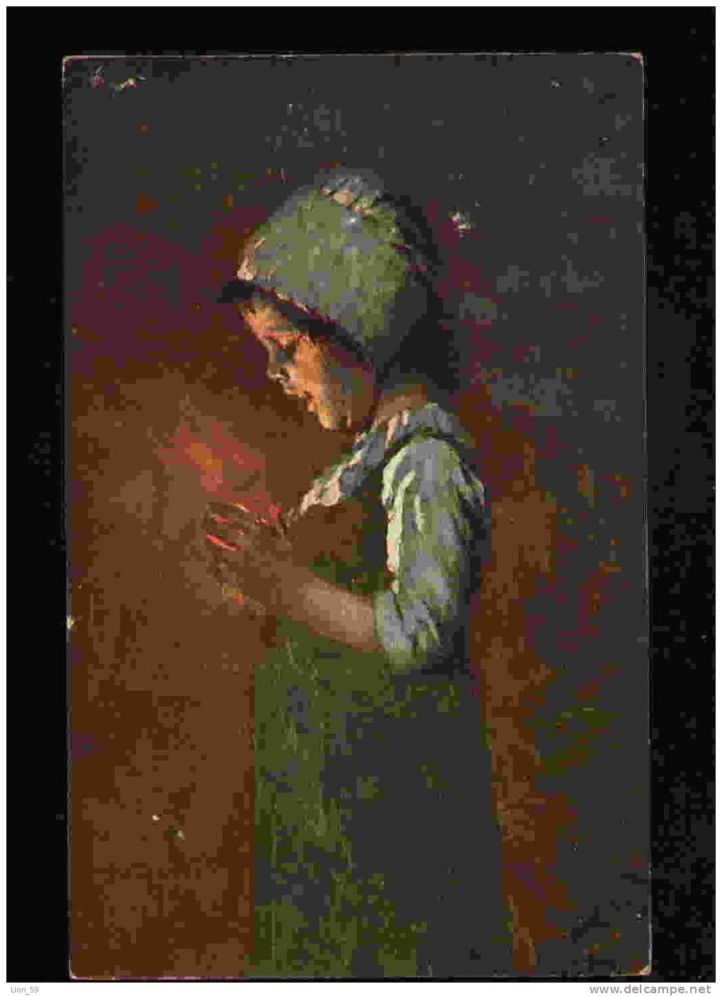 25765 Illustrator Hermann KAULBACH - Gioco Pericoloso Dangerous Game Jeu Dangereux ILLUMINATED GIRL Series # 65 EAS Pc - Kaulbach, Hermann