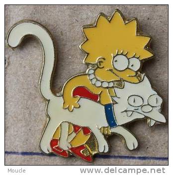 LISA SIMPSON AVEC SON CHAT BLANC (BOULE DE NEIGE) - Personaggi Celebri