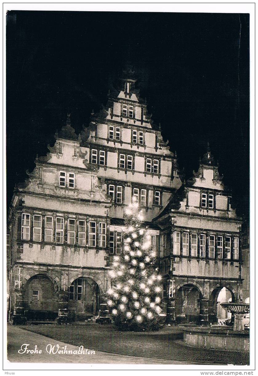 D1771 :  PADERBORN : Des Schöne Renaissance-Rathaus ( Weinachtskarte) - Paderborn