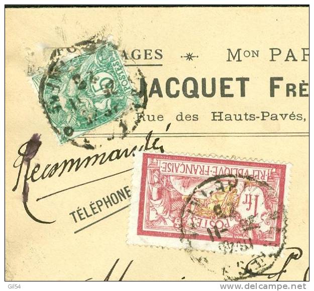 Lettre Recommandée De Nantes RP 63 Affranchie à 1,05 ( Maury N°121 + N°111 ) Le 26/11/1925 ) -BB11003 - Storia Postale