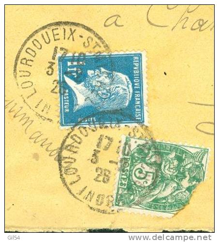 Lettre Recommandée De Lourdeix St Michel   Affranchie à 1,05 ( Maury N°179 + N°111 ) Le 03/02/1926) -BB11004 - Storia Postale